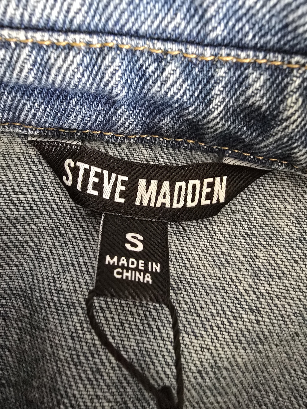 Steve Madden Rafi Denim Shirt Jacket Women S Blue NWT Cropped Shacket - Picture 3 of 7